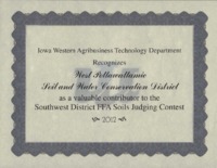 Soil Judging Contest Award - 2012.