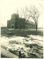 Old Armory in winter, The University of Iowa, 1904