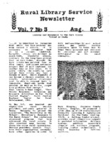 Rural Library Service Newsletter