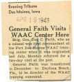 General Faith visits WAAC center here