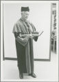 Earl O. Heady with items from his Polish honorary doctoral degree, 1979