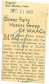Dinner party honors group of WAACs