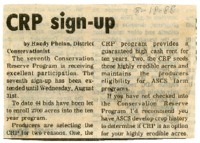Conservation Reserve Program Sign-Up