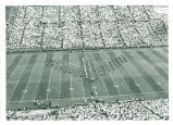 Marching band formation at Iowa vs. Oregon State football game, The University of Iowa, September 24, 1968