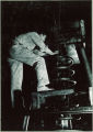 Physicist with atom smasher, The University of Iowa, 1950s