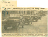 WAACs get driving experience in army jeeps