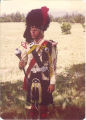 Scottish Highlanders drum major Mark Isaacs, The University of Iowa, 1980