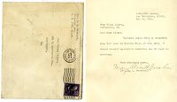 Mary Alice Ercolini letter to Helen Patricia (Patsy) Wilson containing a bookplate to exchange. 