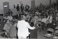 1976  Good crowd at Mediapolis school no-tillage meeting