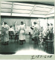 Portrait painting with model, The University of Iowa, 1936