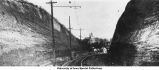 Interurban cut, Iowa City, Iowa, 1900s