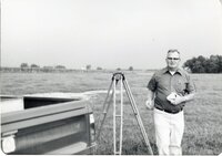 Oren Champ and survey equipment