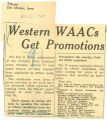 Western WAACs get promotions