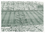 Marching band formation at Iowa vs. Washington football game, The University of Iowa, December 3, 1964