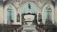 St. Paul Lutheran Church in Garnavillo, Iowa -1903 interior