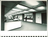 Public service and information desks at Main Library, the University of Iowa, 1972