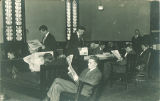 In the North Hall reading room, the University of Iowa, 1920