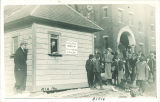 Ticket booth for football game at the Iowa Field, the University of Iowa, 1913