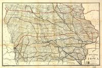 Railroad Map of Iowa 