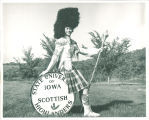 Scottish Highlanders drum major Carolyn Rabe, The University of Iowa, 1962
