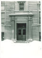 East entrance to Engineering Building in winter, the University of Iowa, 1920s?