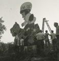 Friley Residence Hall Homecoming lawn display, 1951