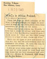 WACs in Africa praised