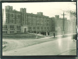 Women filing out of Medical Laboratories, the University of Iowa, 1928