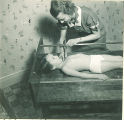 Measuring a child's length, The University of Iowa, 1938