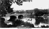 Canoes near Iowa Avenue Bridge, Iowa City, Iowa, July 25, 1919