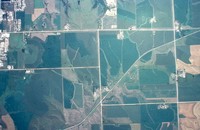 Aerial views of Cherokee County farmland.