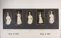 1901 - 1998 Nursing school class photos by year