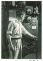 Engineering student operating machine, The University of Iowa, August 1941
