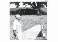 Concrete dam on Carl Engel farm, 1967