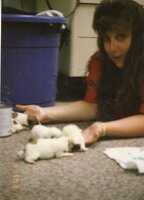 Jamie Fair and Newborn Puppies