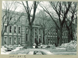Students walking in front of the Chemistry-Botany Building, The University of Iowa, 1950s