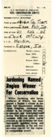 Jordening named region winner for conservation. 