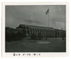 Hurdles, track and Clyde Williams Field behind State Gymnasium, 1944