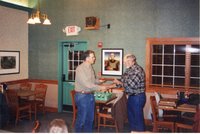 2003  Iowa Soil Conservation Award Program (ISCAP) landlord/tenant winner Randy Higdon receives his award from Chairperson Don Lounsbury 