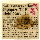 Soil Conservation banquet March 10, 1958.