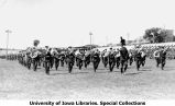 Governor's Day ROTC band performing on Iowa Field, The University of Iowa, May 22, 1926