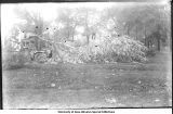 Dean G. F. Kay's car, after wind storm, Tourist Park, Chariton, Lucas County, Iowa, June 27, 1924