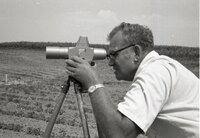Oren Champ and survey equipment