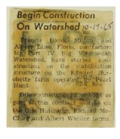 1965 - Begin Construction on Big Wyacondah Watershed