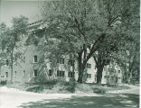 Parklawn Apartments during construction, The University of Iowa, 1955