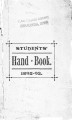 Students' Hand Book, 1892-93