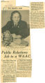 Public relations job to a WAAC