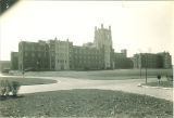 Newly built General Hospital seen from the northeast, the University of Iowa, 1928