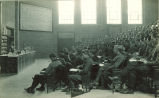 Students in a large chemistry lecture, The University of Iowa, 1930s