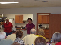 2010 Benita Grooms and Tonya Lanz talk about 2008 Oakville flood on  a State Soil Conservation Committee tour.